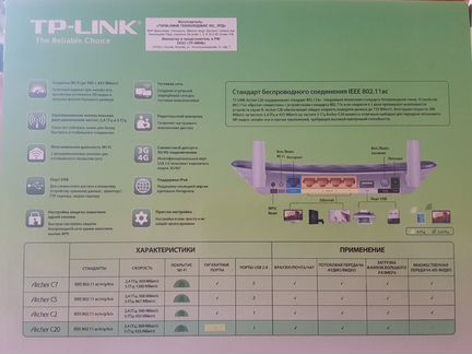Wi-Fi Роутер 5 ггц TP-Link Archer C20