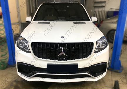 Решетка AMG GT Mercedes GLS черная с эмблемой
