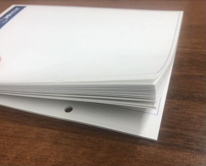 Блок листов А4, А5 белые на подложке