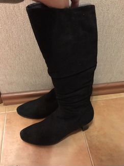 Зимние сапоги из замши