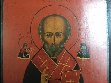 Икона Николай Угодник старинная