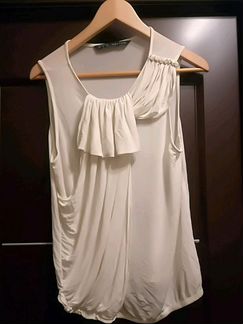 Блузка Zara, кремовая, под пиджак L