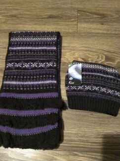 Шапка+шарф комплект новый Ferz