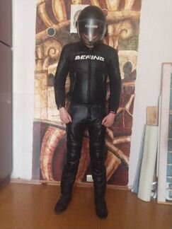 Кожанный комбинезон bering Раздельный + Боты