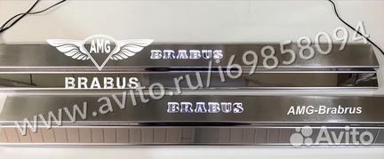 Пороги с подсветкой Brabus для E class W124 coupe