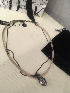 Колье октагон и кожаный браслет dyrberg/kern