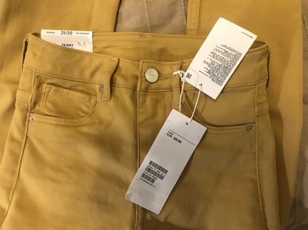 H&M skinny high waist джеггинсы 25/30 новые