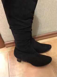 Зимние сапоги из замши