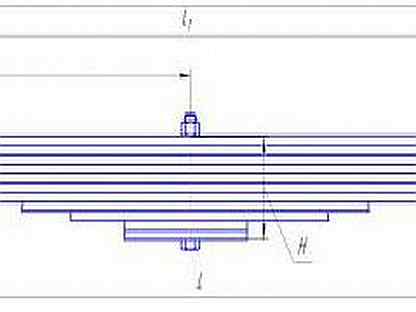 Рессора 11 листов камаз 65115 передняя схема