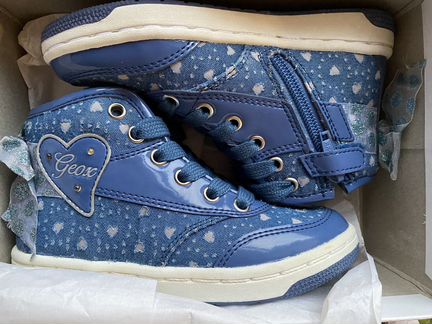 Кеды кожа мигающие новые Geox 27 р