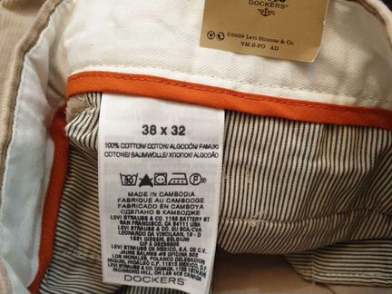 Джинсы Dockers вельвет р38x32