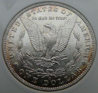 Доллар Моргана 1890O слаб MS62 серебро США