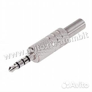 Штекер Jack-3,5 мм 4-контактный на кабель