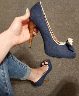 Туфли джинсовые koton 37 р-р