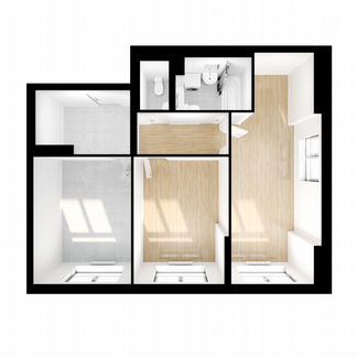 2-к квартира, 59.3 м², 12/17 эт.