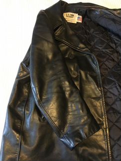 Бушлат кожаный Schott 740 N pea jacket