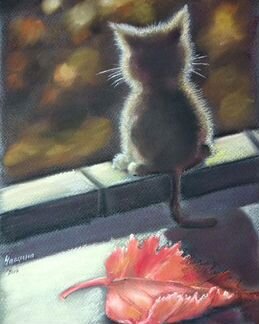 Авторская открытка по мотивам картины 