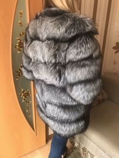 Шуба из чернобурки 80 см рукав 3/4