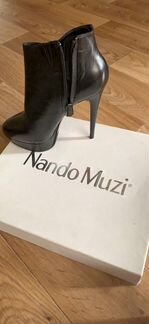 Ботильоны чёрные на шпильке 39 размер