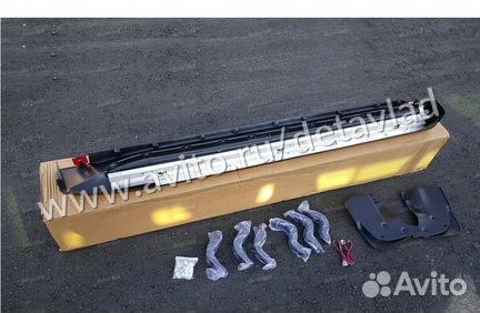 Подножки с подсветкой Lexus LX570 черные 202