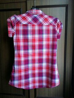 Новая рубашка Clockhouse (S) красно-белая клетка