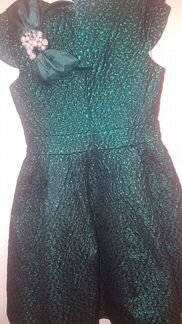Blumarine изумруд платье,накидка,ободок 8 лет