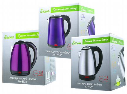 Чайник vesna MY-8520 нерж сталь 1,5Квт 1,8л