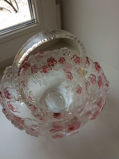 Вазы, набор из цветного хрусталя