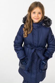 Новое зимнее Пальто Button Blue