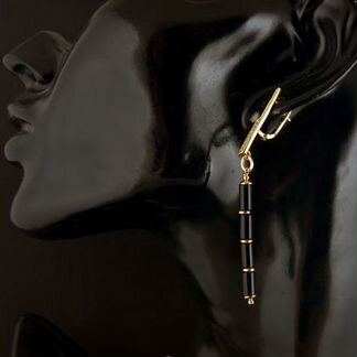 Комплект с натуральным перламутром и ониксом