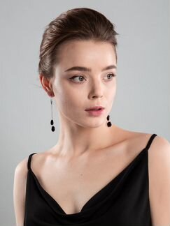 Серьги с ониксом