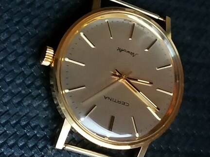 Золотые часы certina 750/18k Swiss made