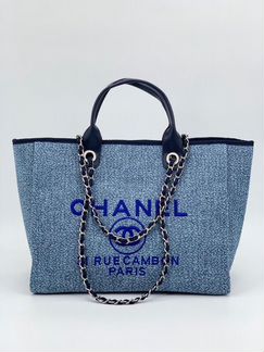 Сумка Shopping Chanel большая голубая