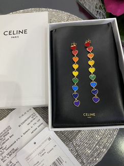 Серьги Celine, комплект с чеком