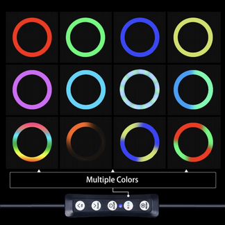 Кольцевая RGB (разноцветная) лампа со стойкой