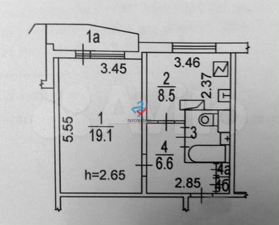 1-к квартира, 37.6 м², 12/17 эт.