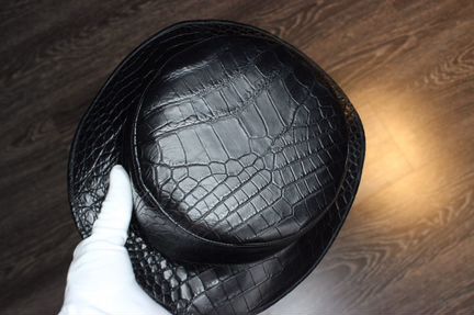 Панамка/шляпа из кожи крокодила