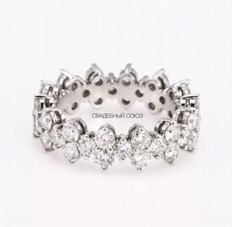 Золотое кольцо с бриллиантами 1.9 ct Tiffany