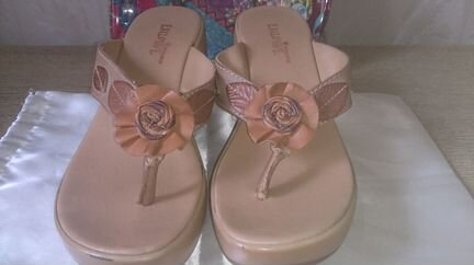 Сабо на платформе, натуральная кожа