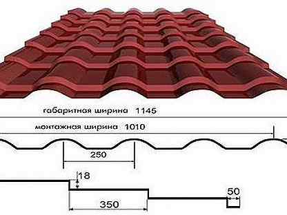 вес металлочерепицы м2