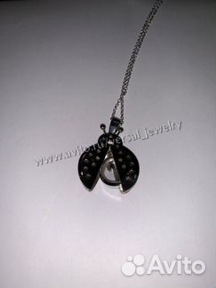 Подвеска из серебра 925 пробы божья коровка Шопар