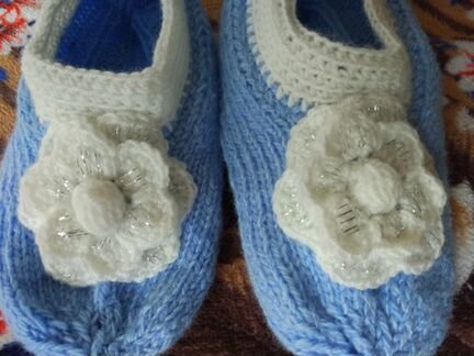 Тапочки вязанные