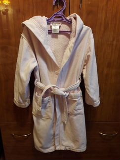 Халат махровый хлопок,H&M с капюшоном 4-6 лет