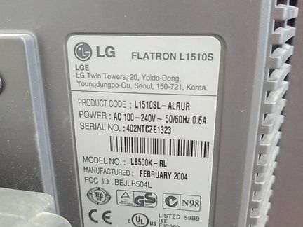 Монитор Flatron L1510S