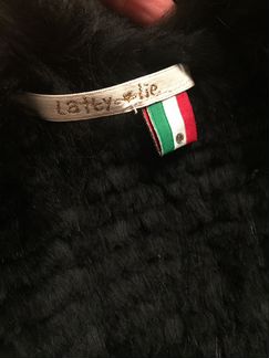 Меховая накидка из меха кролика вязанная