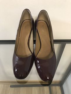 Бордовые туфли из лакированной кожи, размер 40