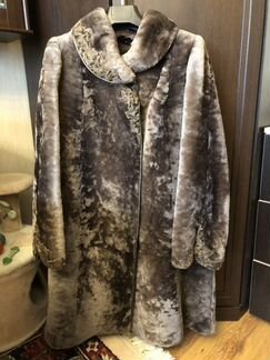 Меховое пальто из мутона р.46