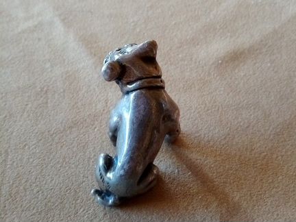 Собака Боксер статуэтка серебро
