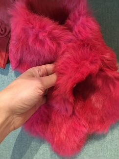 Перчатки и меховой шарф