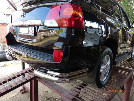 Передняя защита Лан Круз200 полирован.нержав.сталь